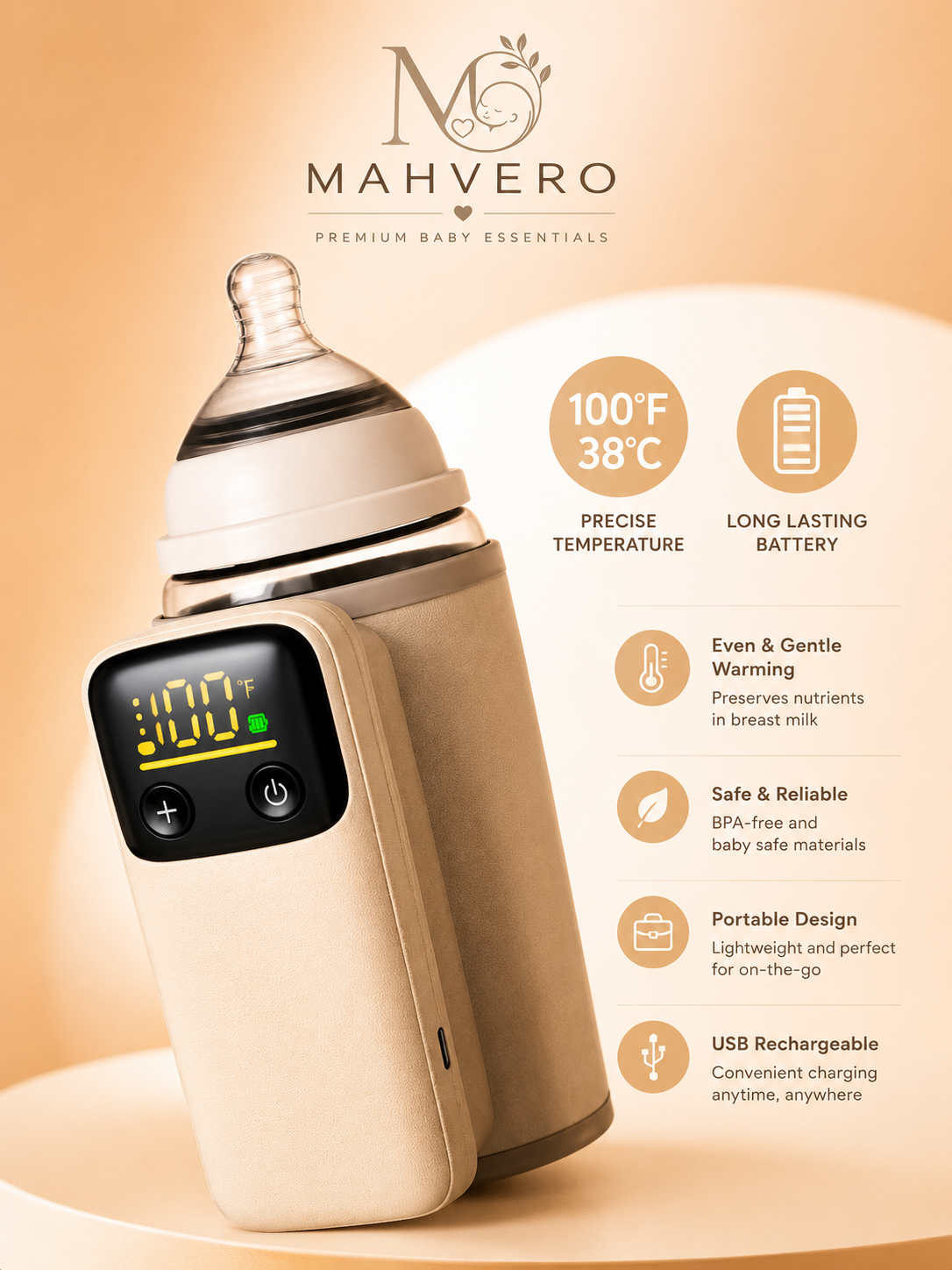 TravelHeat™ Portable Bottle Warmer