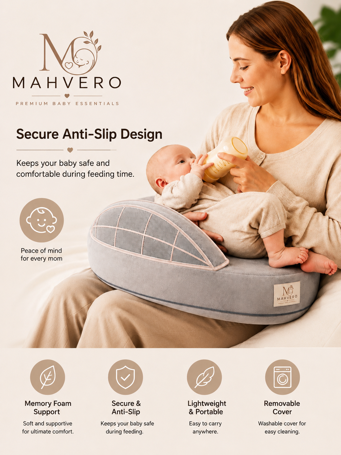 MAHVERO Baby Feeding Support Pillow